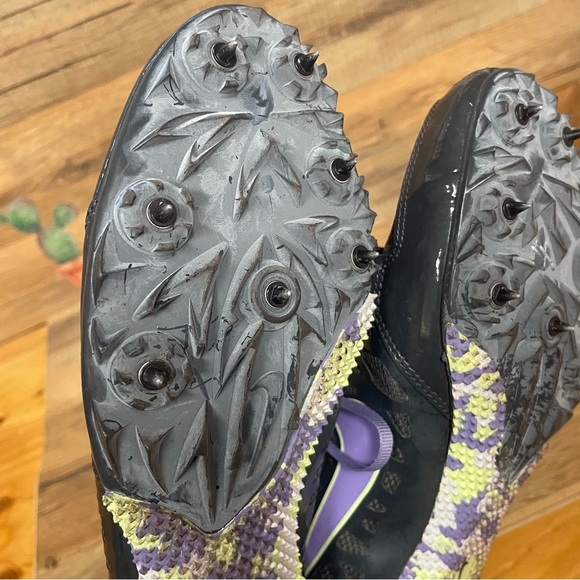 Nike Zoom Rival Sprint Racing Track Shoes Womens size 11 black purple - Picture 7 of 11